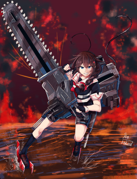 近接戦闘用カスタム艤装 ブレードウルフ 装備 時雨 かきいろ さんのイラスト ニコニコ静画 イラスト