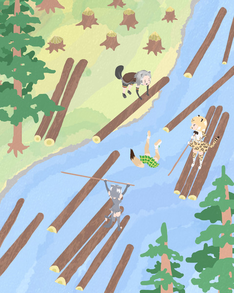木材を無償提供するフレンズ 農民 さんのイラスト ニコニコ静画 イラスト
