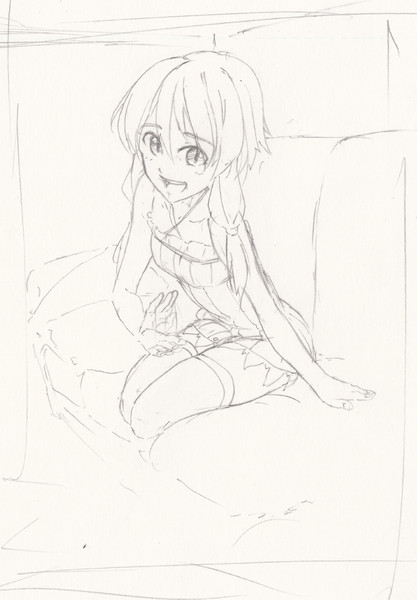 膝枕させてくれ ニコニコ静画 イラスト