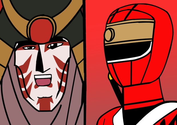 ニンジャレッドvsショーグン ミフネ Genki さんのイラスト ニコニコ静画 イラスト