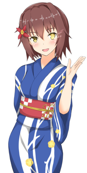 浴衣古鷹さん りんふぁ さんのイラスト ニコニコ静画 イラスト