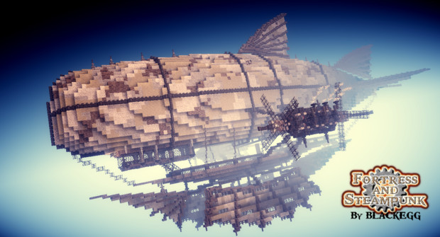 Minecraft Steampunk Airship Cachalot くろたまご さんのイラスト ニコニコ静画 イラスト