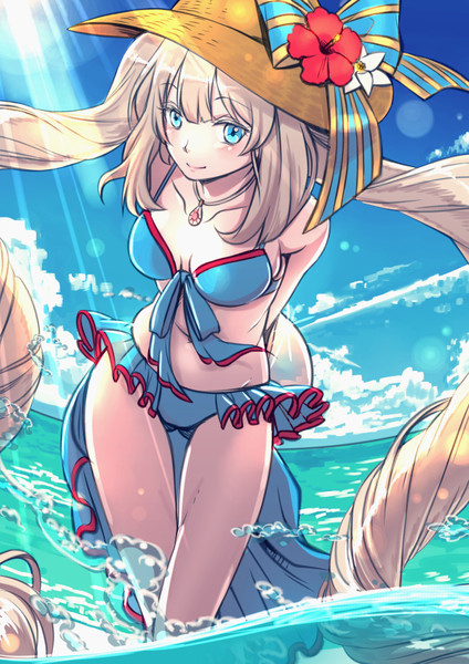 水着マリーちゃんとビーチバレーしましょ はよせな さんのイラスト ニコニコ静画 イラスト