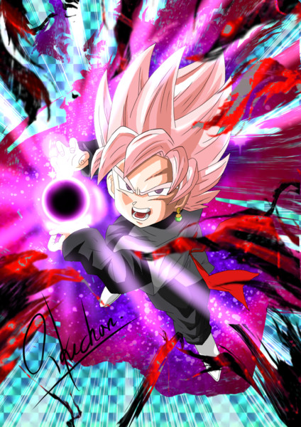 ドラゴンボール超のスーパーサイヤ人ロゼを描いてみた