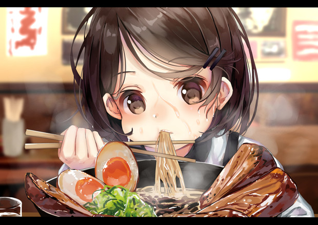 ラーメン食べる女児 天原ぺっこちゃん さんのイラスト ニコニコ静画 イラスト