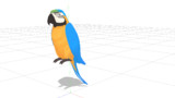 【モデル配布】ルリコンゴウインコ