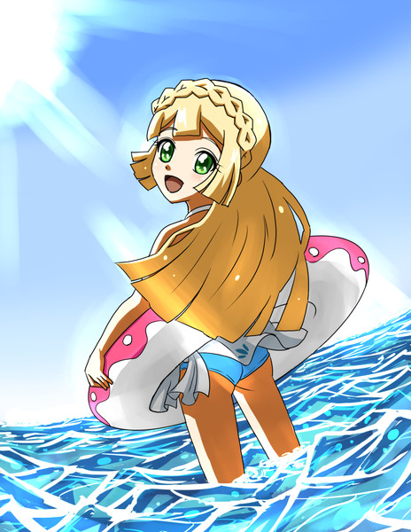 水着リーリエ マルスケ さんのイラスト ニコニコ静画 イラスト