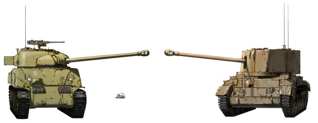 17ポンド砲戦車の座はどちらになるのか Shasu さんのイラスト ニコニコ静画 イラスト