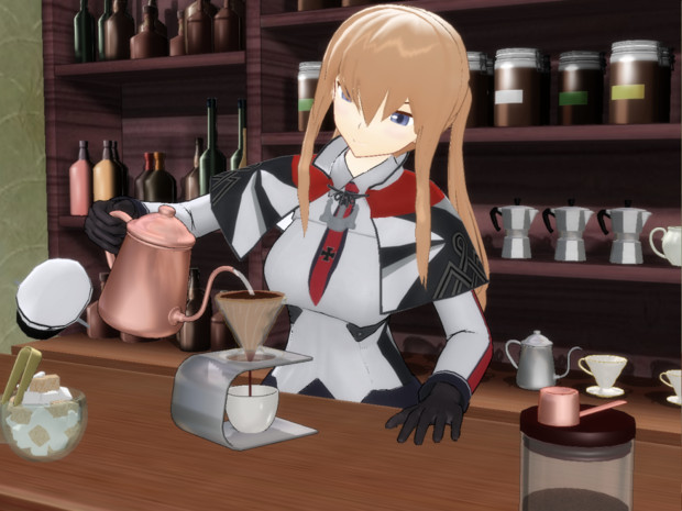 Mmdモデル配布 ドリップポットとマキネッタ エスプレッソ うずら さんのイラスト ニコニコ静画 イラスト