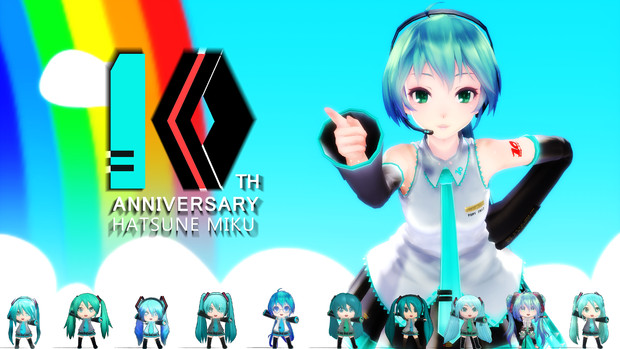 Mmd ミクさんはぴぱぴあにばーさりー Rink さんのイラスト ニコニコ静画 イラスト