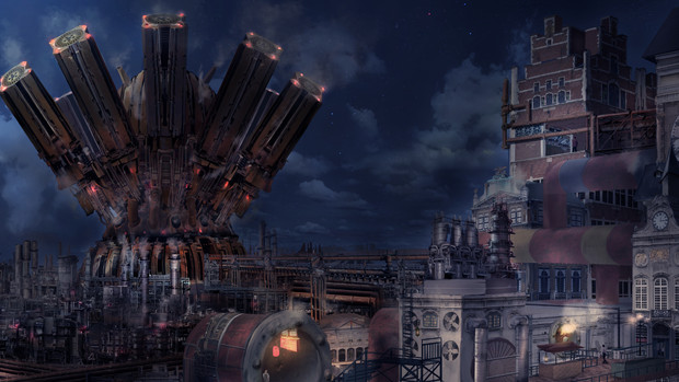 スチームパンク都市 夜景 電脳人形工房 さんのイラスト ニコニコ静画 イラスト