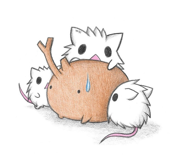 カブトムシに群がるネズミ わにねこwithくまこ さんのイラスト ニコニコ静画 イラスト