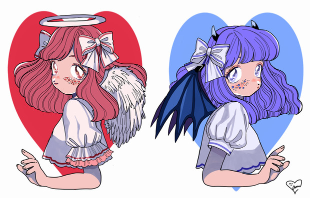 天使と悪魔 飴戸あむ さんのイラスト ニコニコ静画 イラスト