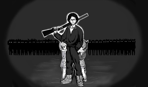 セルリアンに立ち向かう大泉洋 Mafty さんのイラスト ニコニコ静画 イラスト