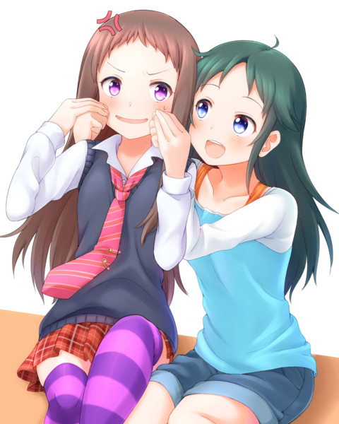 レイナサマの頬をひっぱる光ちゃん 彼方ノナメ さんのイラスト ニコニコ静画 イラスト