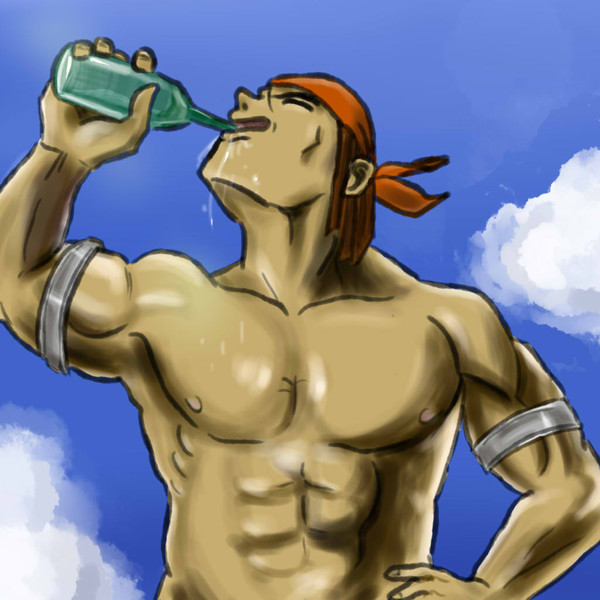 こいつを飲むと調子がいいんだ ハリお さんのイラスト ニコニコ静画 イラスト