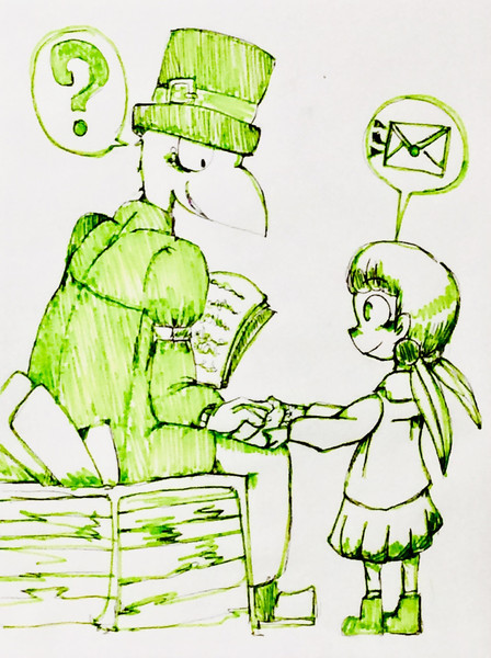 落書き 鳥男 ボールペン 色ペン アナログ 片道 美春 さんのイラスト ニコニコ静画 イラスト