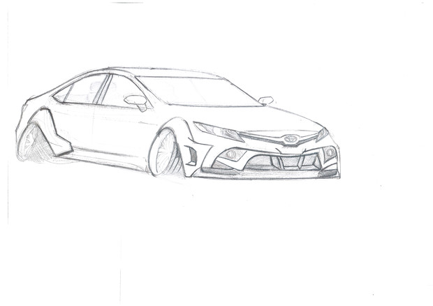 整備士の同僚が痛車デザインを書いてみた その３ 制作途中 Kumievo さんのイラスト ニコニコ静画 イラスト