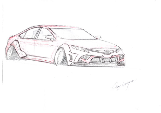 整備士の同僚が痛車デザインを書いてみました その３ 制作途中２ Kumievo さんのイラスト ニコニコ静画 イラスト