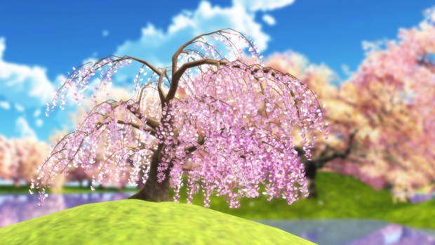 Mmd銀魂 しだれ桜 モデル配布 Joy志士 さんのイラスト ニコニコ静画 イラスト