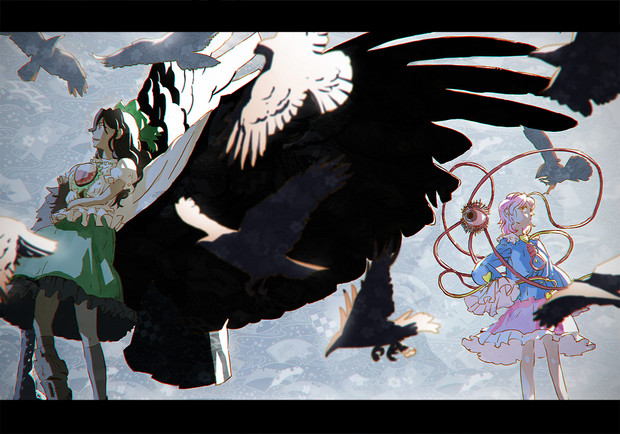 霊烏路空と八咫烏 Niy さんのイラスト ニコニコ静画 イラスト