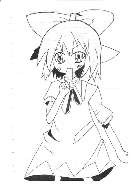 練習で東方のキャラクターを描いてみた 手書き ユーサク さんのイラスト ニコニコ静画 イラスト