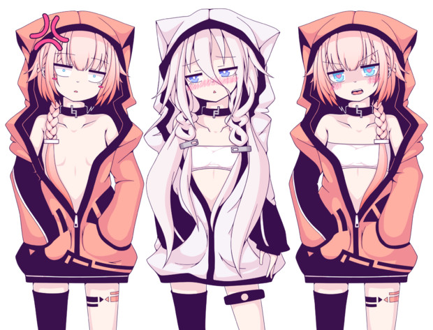 裸パーカー ブラ いあおね立ち絵 Miri 1m さんのイラスト ニコニコ静画 イラスト