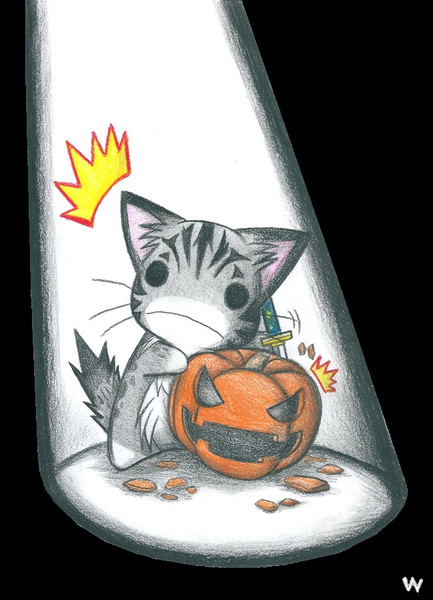 カボチャくり抜きにゃんこ わにねこwithくまこ さんのイラスト ニコニコ静画 イラスト