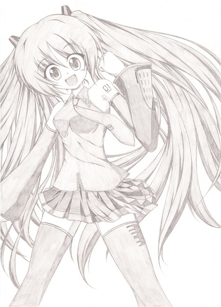 鉛筆描き初音ミク サツ さんのイラスト ニコニコ静画 イラスト