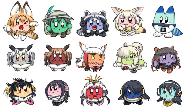 アニマルカービィ けものフレンズバージョン グッジョブkii さんのイラスト ニコニコ静画 イラスト