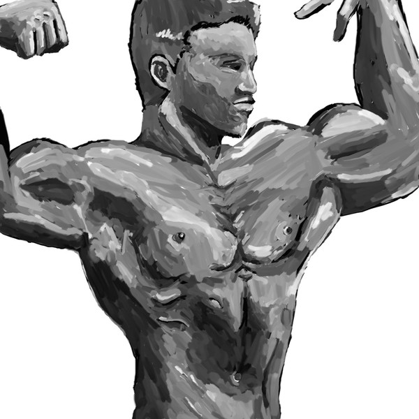 ボディービルダー模写 もつなべ さんのイラスト ニコニコ静画 イラスト