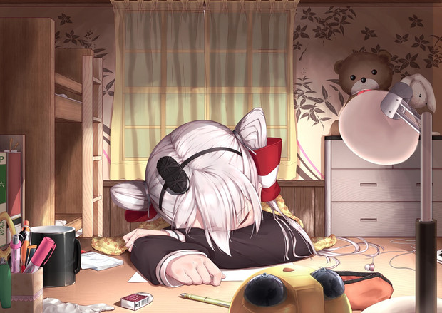 寝落ち天津風 ぜつりーぬ さんのイラスト ニコニコ静画 イラスト