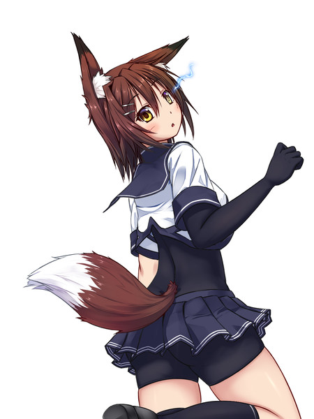 とある提督の強い願望が具現化し狐の耳と尻尾が生えてしまった古鷹 Nosuke さんのイラスト ニコニコ静画 イラスト