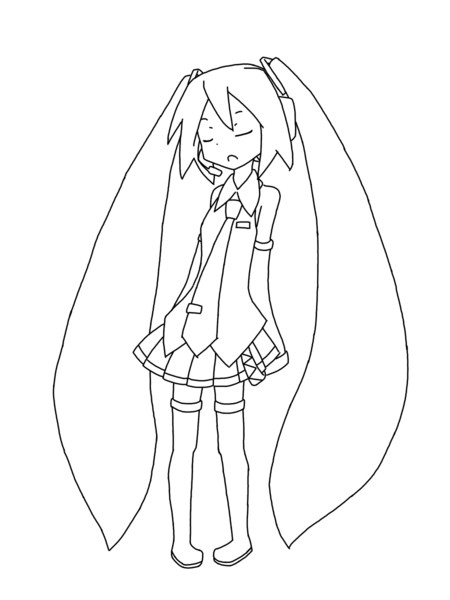 ミクさんぬりえ もえぎ ビードロ さんのイラスト ニコニコ静画 イラスト
