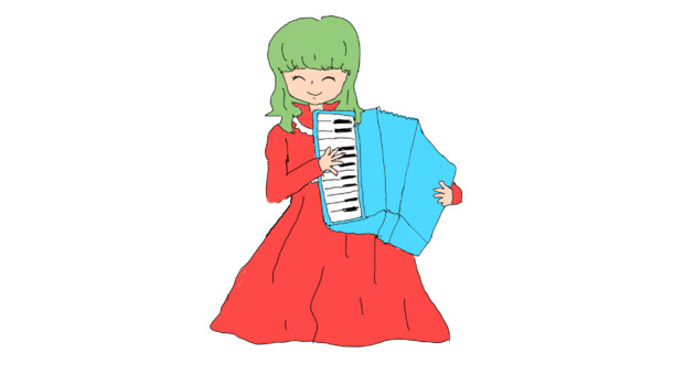 アコーディオンを弾くルミ子 ちよじ さんのイラスト ニコニコ静画 イラスト