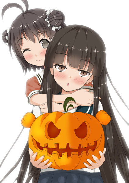 初雪と那珂ボチャ ひろキョン さんのイラスト ニコニコ静画 イラスト