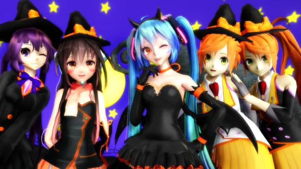 我が家のボカロ組 Happy Halloween 17 Mmdハロウィン Nursery Rhymes さんのイラスト ニコニコ静画 イラスト