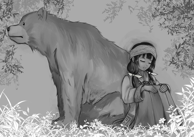 モノクロくまみこ まこ さんのイラスト ニコニコ静画 イラスト