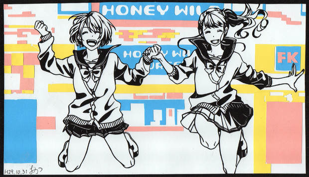 切り絵 ツインズ Chico With Honeyworks おかつ さんのイラスト ニコニコ静画 イラスト