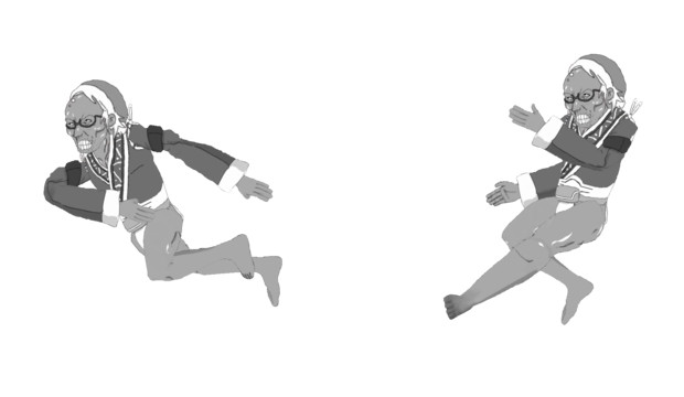 空中ダッシュと空中バックステップをするisama兄貴 Png シュラ 波座間 さんのイラスト ニコニコ静画 イラスト