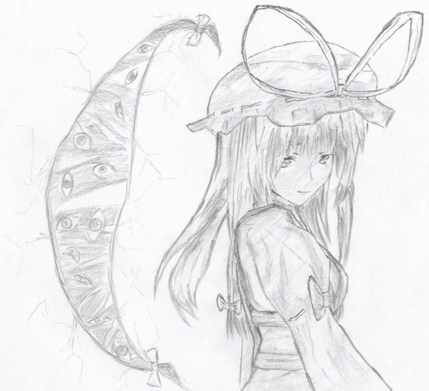 八雲紫さんとスキマさん ラフ画バージョン 黄金 さんのイラスト ニコニコ静画 イラスト