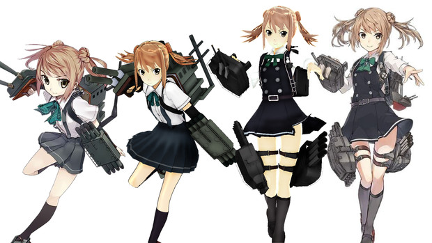 満潮 満潮改二 Mmd艦これ改造モデル 比較 木村天祐 さんのイラスト ニコニコ静画 イラスト