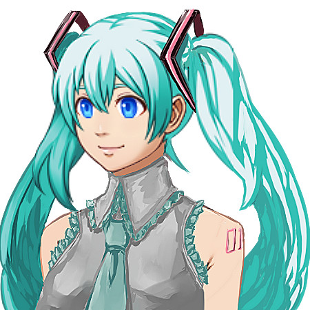 Rpgmv改変素材 初音ミクっぽい女性バストアップ絵 高杉龍正 さんのイラスト ニコニコ静画 イラスト