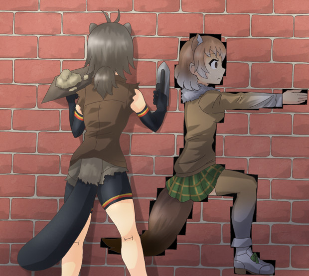 建築するビーバー殿