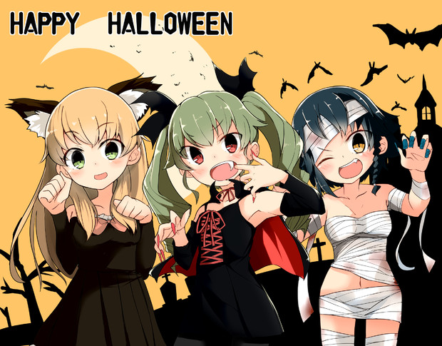 アンツィオ高校ハロウィン ばぐえ さんのイラスト ニコニコ静画 イラスト