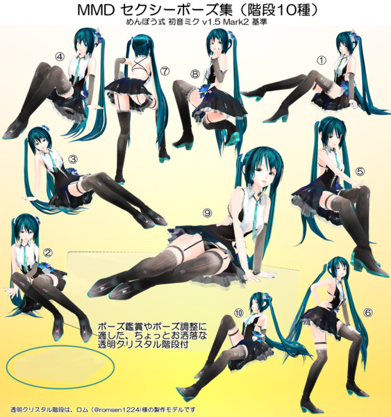 ｍｍｄ座りポーズ Nicosub静画