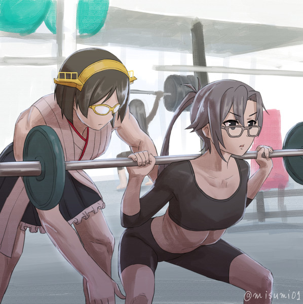 トレーナーをつけてトレーニングする天霧 みすみ さんのイラスト ニコニコ静画 イラスト