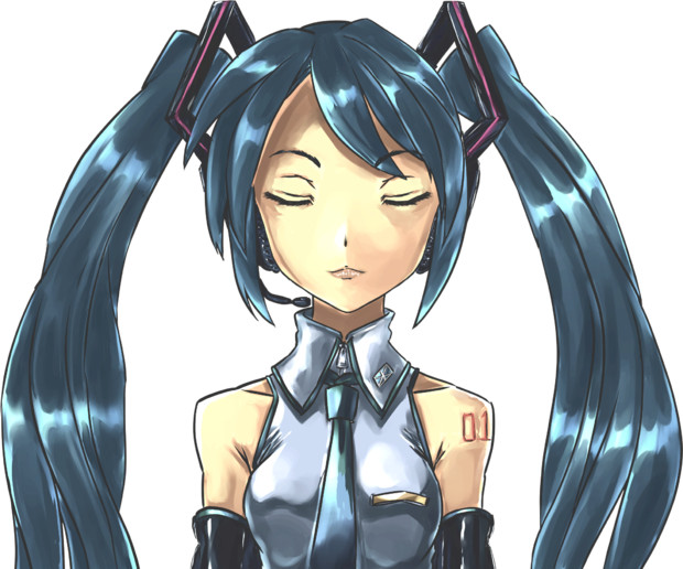 二次創作素材 きれいな初音ミク 無表情 星才花 さんのイラスト ニコニコ静画 イラスト