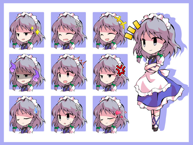 デフォルメ咲夜立ち絵 アイコン はるか さんのイラスト ニコニコ静画 イラスト