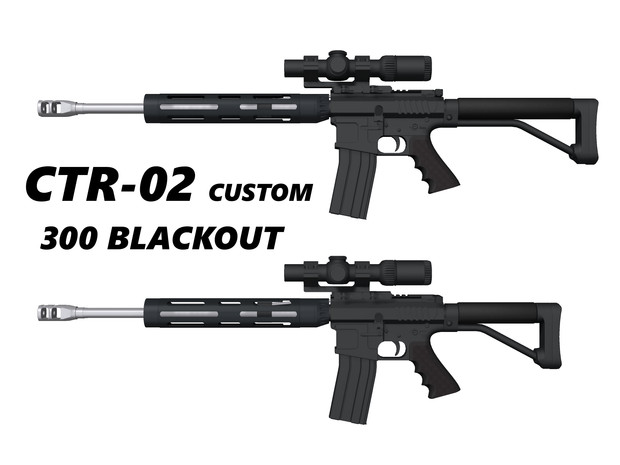 【MMD銃火器】CTR-02カスタム【配布】